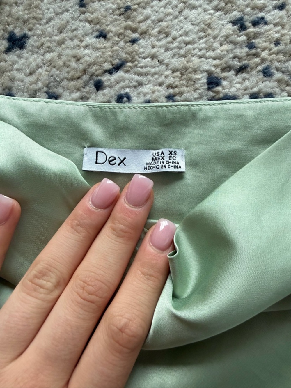 Dex Light Sage Satin Cowl Neck Camisole - Picture 2 of 2